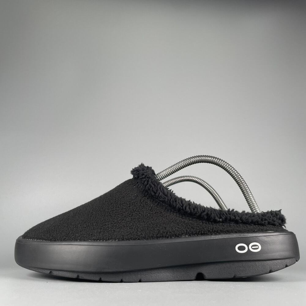 OOFOS OOcoozie Mule Men's Size 9.5 Black Slip On Recovery Shoes Loafers Casual
